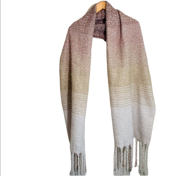 Mer Sea Ombre Cozy Wrap Oversize Scarf  OS - Picture 4 of 6